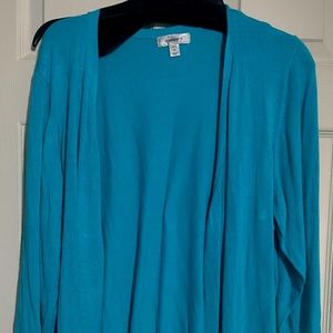 DressBarn 3XL Blue Mid-length Sleeve Cardigan
